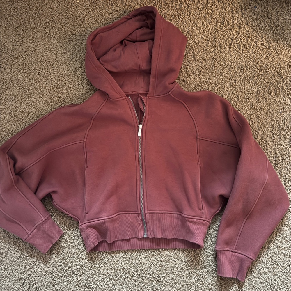 Lululemon cropped full zip up hoodie
